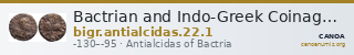 Bactrian and Indo-Greek Coinage Antialcidas 22.1 — CANOA