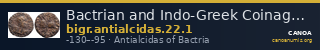 Bactrian and Indo-Greek Coinage Antialcidas 22.1 — CANOA