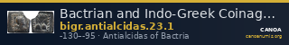 Bactrian and Indo-Greek Coinage Antialcidas 23.1 — CANOA