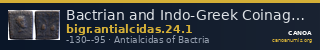 Bactrian and Indo-Greek Coinage Antialcidas 24.1 — CANOA
