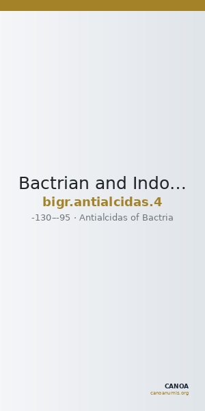 Bactrian and Indo-Greek Coinage Antialcidas 4 — CANOA