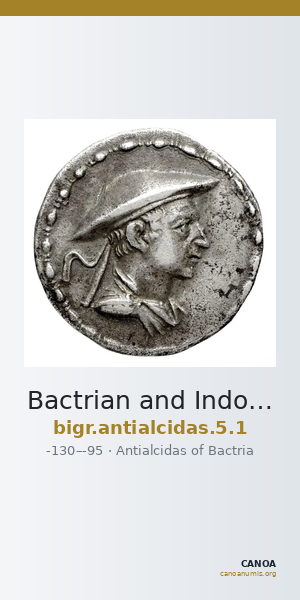 Bactrian and Indo-Greek Coinage Antialcidas 5.1 — CANOA