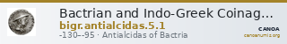 Bactrian and Indo-Greek Coinage Antialcidas 5.1 — CANOA