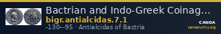 Bactrian and Indo-Greek Coinage Antialcidas 7.1 — CANOA