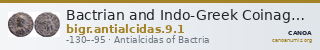 Bactrian and Indo-Greek Coinage Antialcidas 9.1 — CANOA