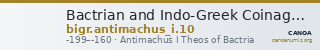 Bactrian and Indo-Greek Coinage Antimachus I 10 — CANOA