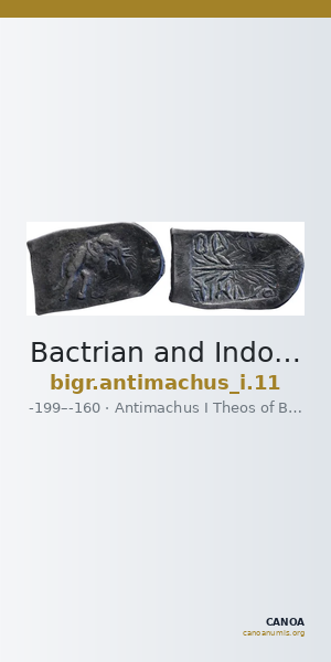 Bactrian and Indo-Greek Coinage Antimachus I 11 — CANOA