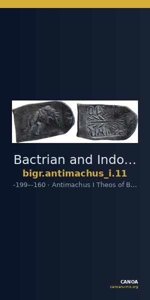 Bactrian and Indo-Greek Coinage Antimachus I 11 — CANOA