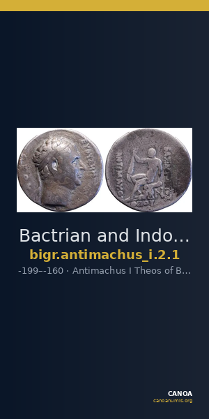 Bactrian and Indo-Greek Coinage Antimachus I 2.1 — CANOA