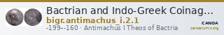 Bactrian and Indo-Greek Coinage Antimachus I 2.1 — CANOA