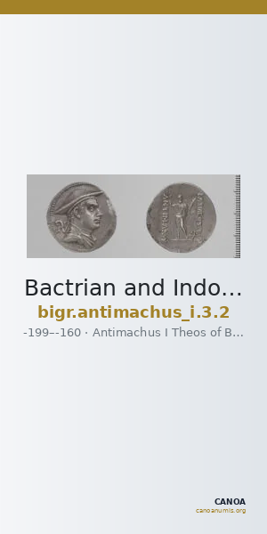 Bactrian and Indo-Greek Coinage Antimachus I 3.2 — CANOA