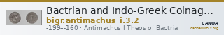 Bactrian and Indo-Greek Coinage Antimachus I 3.2 — CANOA