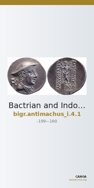 Bactrian and Indo-Greek Coinage Antimachus I 4.1 — CANOA