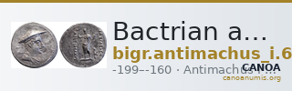 Bactrian and Indo-Greek Coinage Antimachus I 6.1 — CANOA