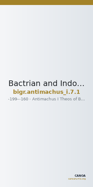 Bactrian and Indo-Greek Coinage Antimachus I 7.1 — CANOA