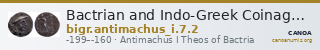 Bactrian and Indo-Greek Coinage Antimachus I 7.2 — CANOA