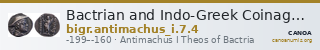 Bactrian and Indo-Greek Coinage Antimachus I 7.4 — CANOA