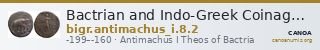 Bactrian and Indo-Greek Coinage Antimachus I 8.2 — CANOA