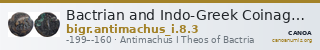 Bactrian and Indo-Greek Coinage Antimachus I 8.3 — CANOA