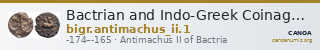 Bactrian and Indo-Greek Coinage Antimachus II 1 — CANOA