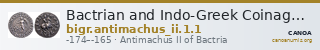 Bactrian and Indo-Greek Coinage Antimachus II 1.1 — CANOA