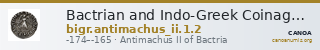 Bactrian and Indo-Greek Coinage Antimachus II 1.2 — CANOA