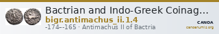 Bactrian and Indo-Greek Coinage Antimachus II 1.4 — CANOA