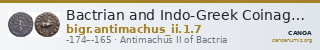 Bactrian and Indo-Greek Coinage Antimachus II 1.7 — CANOA