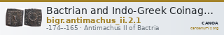 Bactrian and Indo-Greek Coinage Antimachus II 2.1 — CANOA