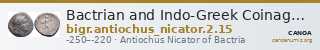 Bactrian and Indo-Greek Coinage Antiochus Nicator 2.15 — CANOA