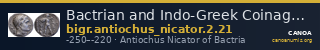 Bactrian and Indo-Greek Coinage Antiochus Nicator 2.21 — CANOA
