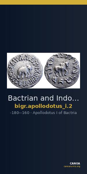 Bactrian and Indo-Greek Coinage Apollodotus I 2 — CANOA