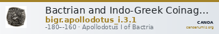 Bactrian and Indo-Greek Coinage Apollodotus I 3.1 — CANOA
