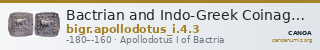 Bactrian and Indo-Greek Coinage Apollodotus I 4.3 — CANOA