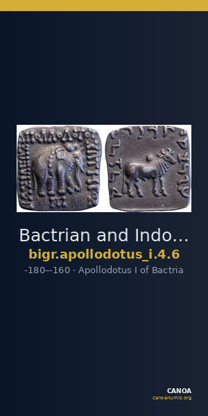 Bactrian and Indo-Greek Coinage Apollodotus I 4.6 — CANOA