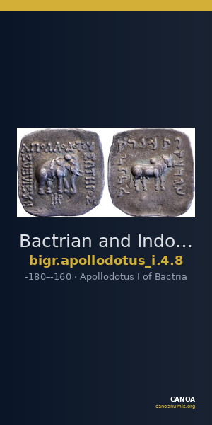 Bactrian and Indo-Greek Coinage Apollodotus I 4.8 — CANOA