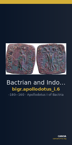 Bactrian and Indo-Greek Coinage Apollodotus I 6 — CANOA