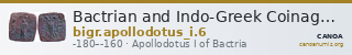 Bactrian and Indo-Greek Coinage Apollodotus I 6 — CANOA