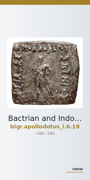 Bactrian and Indo-Greek Coinage Apollodotus I 6.19 — CANOA