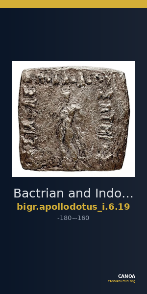 Bactrian and Indo-Greek Coinage Apollodotus I 6.19 — CANOA