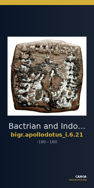 Bactrian and Indo-Greek Coinage Apollodotus I 6.21 — CANOA