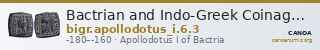 Bactrian and Indo-Greek Coinage Apollodotus I 6.3 — CANOA