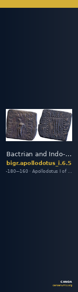 Bactrian and Indo-Greek Coinage Apollodotus I 6.5 — CANOA