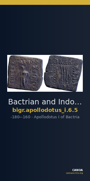 Bactrian and Indo-Greek Coinage Apollodotus I 6.5 — CANOA