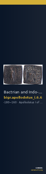 Bactrian and Indo-Greek Coinage Apollodotus I 6.6 — CANOA