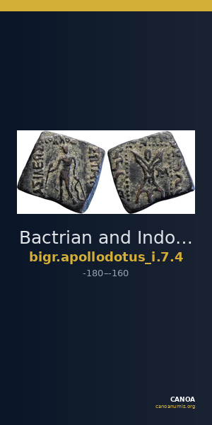 Bactrian and Indo-Greek Coinage Apollodotus I 7.4 — CANOA