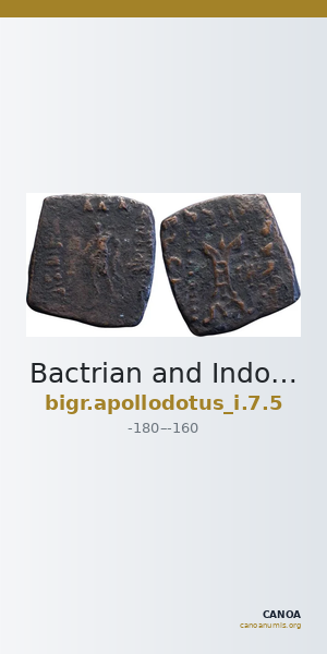 Bactrian and Indo-Greek Coinage Apollodotus I 7.5 — CANOA