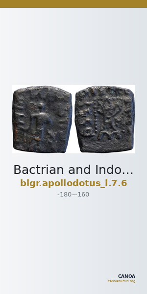 Bactrian and Indo-Greek Coinage Apollodotus I 7.6 — CANOA