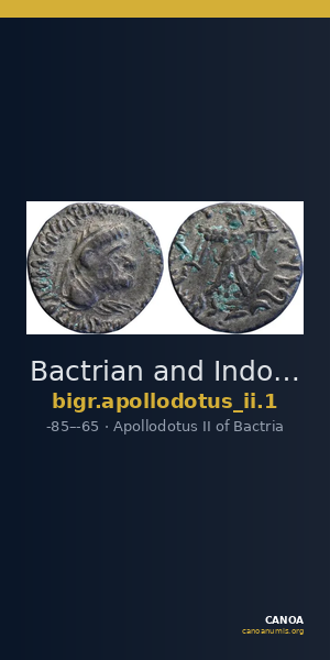 Bactrian and Indo-Greek Coinage Apollodotus II 1 — CANOA