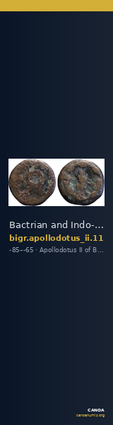 Bactrian and Indo-Greek Coinage Apollodotus II 11 — CANOA